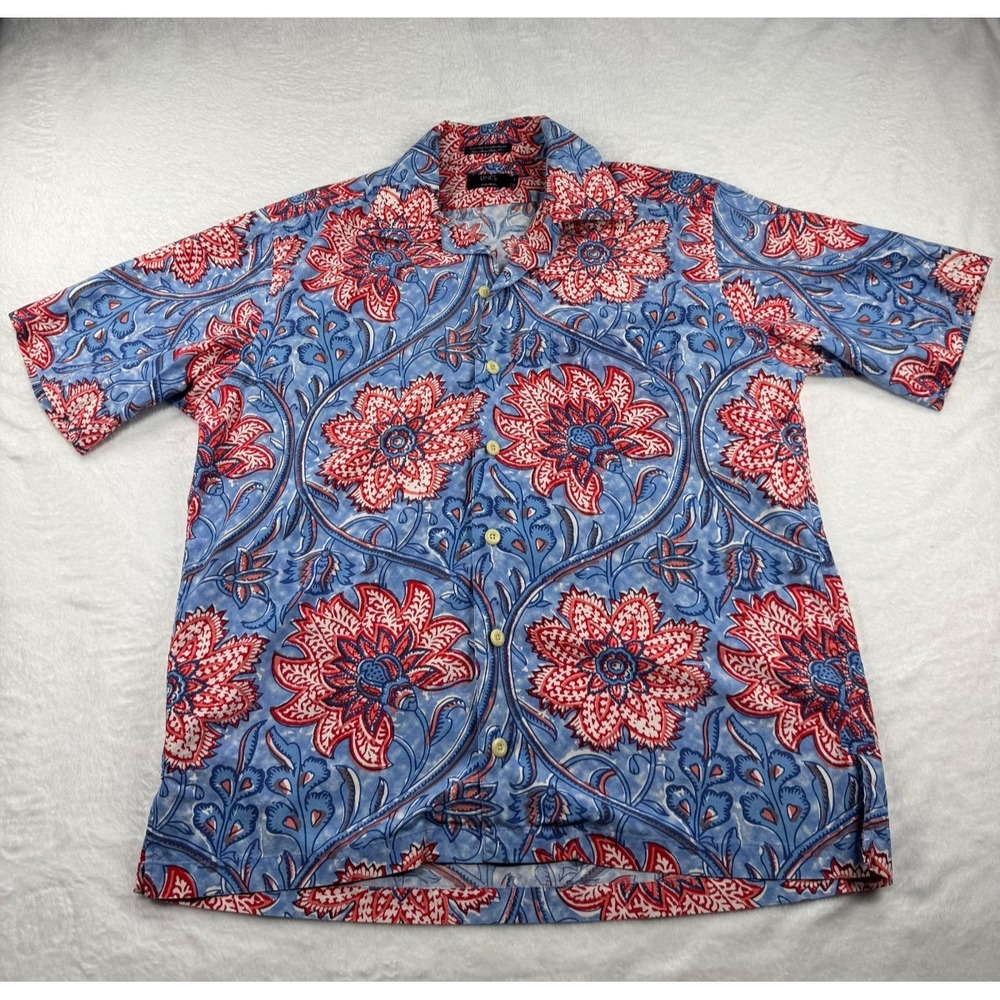 LINCS‎ DC & Co Camp Shirt Men's Small Multicolor Floral Short Sleeve Casual Wear